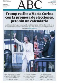 TRUMP RECIBE A MARÍA CORINA CON LA PROMESA DE ELECCIONES, PERO SIN UN CALENDARIO