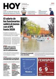 EL TEMPORAL SORPRENDE A LOS CACEREÑOS