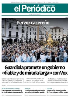 FERVOR CACEREÑO GUARDIOLA PROMETE UN GOBIERNO «FIABLE Y DE MIRADA LARGA» CON VOX