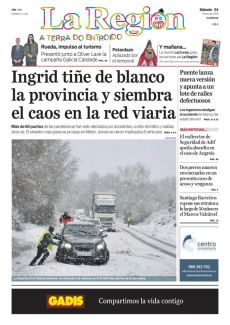 INGRID TIÑE DE BLANCO LA PROVINCIA Y SIEMBRA EL CAOS EN LA RED VIARIA