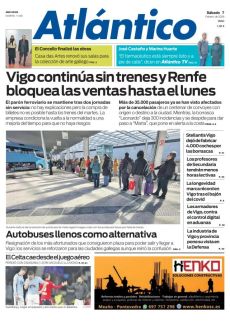 VIGO CONTINÚA SIN TRENES Y RENFE BLOQUEA LAS VENTAS HASTA EL LUNES