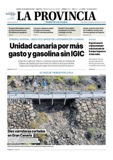 DIEZ CARRETERAS CORTADAS EN GRAN CANARIA