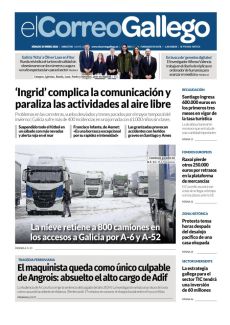 LA NIEVE RETIENE A 800 CAMIONES EN LOS ACCESOS A GALICIA POR A-6